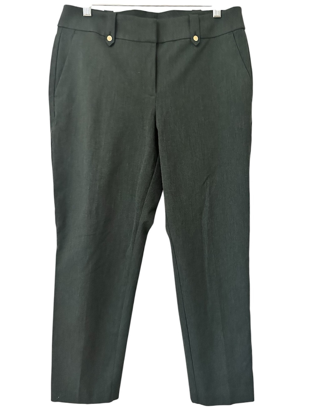 LOFT Gray Green Curvy slim Trousers office Pants